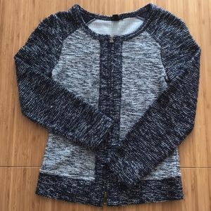 J. Crew Blue Zip-Up Sweater Jacket